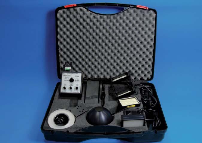 Demo/laboratory lighting kit Different environmental conditions for machine vision applications can often make the choice of suitable lighting difficult.