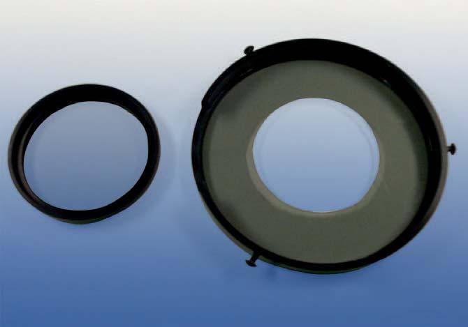 Polarization filters for ring lights There are polarization filters for ring lights with 78 and 102 mm diameter available.