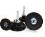 HOOK & LOOP Loop sided discs for use on Velcro hook style backing pads. TYP R TYP N Roll On Style Screw On Style Type R plastic male threaded, roll on quick locking style discs.