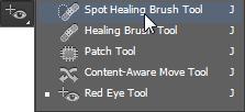 Table 1 Healing Tools Name Clone Stamp Tool Healing Brush Tool Patch Tool Spot Healing Brush Tool Description Copies a part of an image that the user defines (i.e., the source) and copies it exactly to a new area.