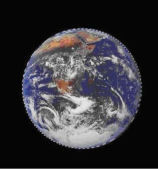2. In the Document window, drag the mouse pointer to make an elliptical selection around the image of the Earth (see Figure 15). Keep the mouse button pressed.