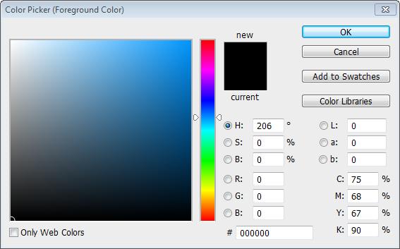 Foreground and Background Colors When using a painting tool (e.g., the Brush Tool), or creating type or shapes, the current Foreground color is applied.