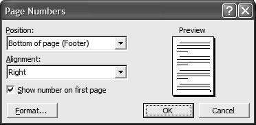 Aplicarea automată a numărului de pagină unui document Microsoft Word oferă două modalităţi de adăugare a numerelor de pagină. În fiecare caz, numerele de pagină apar în antet sau subsol.