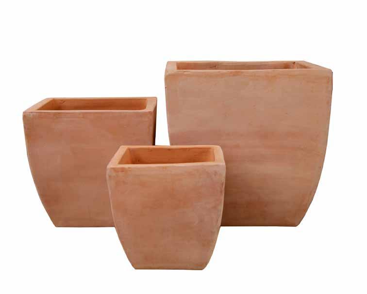 Mekong Clay Rounded Square 26 Handmade. Sizes and colors will vary. See spec sheet for material particulars.