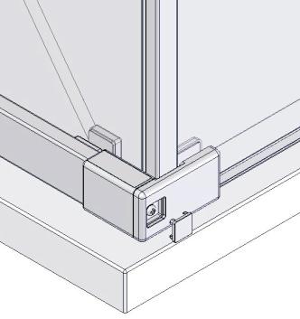 square cover cap into bottom outer clamp.