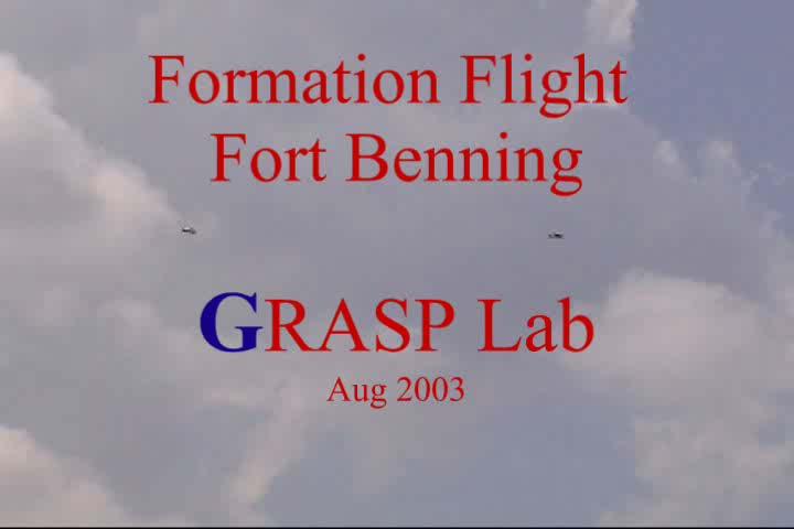 Autonomous Formation Flight (AFF) Fort Benning Aug.