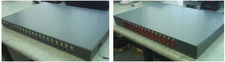 Fig. 24 and 25: Photographic view of AWG-based OCDMA encode prototype (Front view and back view).