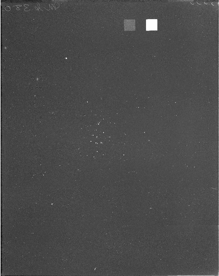 Annotations M44 Calibration Wedges Scan of a photographic plate The open cluster M44.