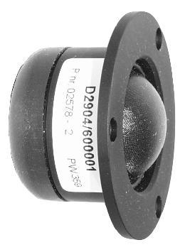 D2905/9700 1 Dome Tweeter The D2905/9700 uses the same hand coated dome and voice coil of the D2905/9500, but uses the motor system of the Revelator.