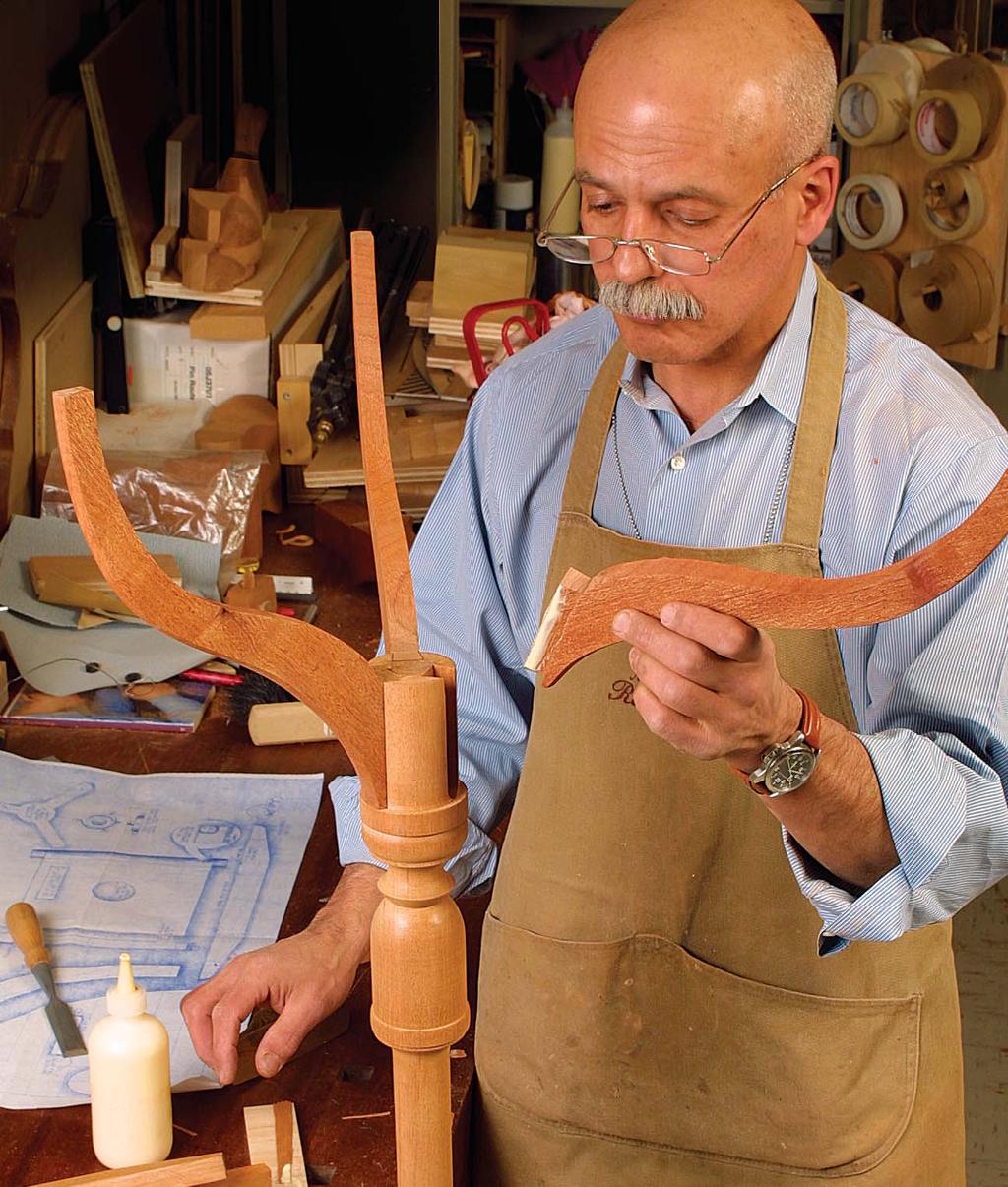 The traditional method is to cut the round tenons out of the pivot block with a single piece of wood.