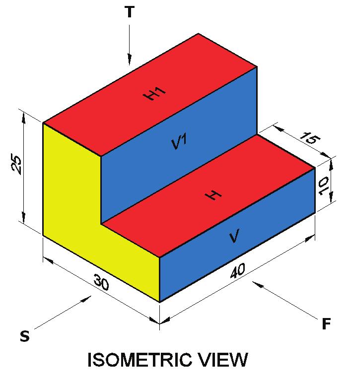 Orthographic projections of simple machine blocks 6.