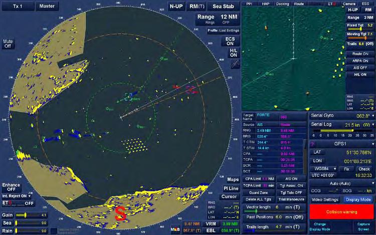 USER EXPERIENCE Providing a platform for radar, chart radar, and Conning display options. Easy to use and intuitive, with on screen prompts to assist the user.