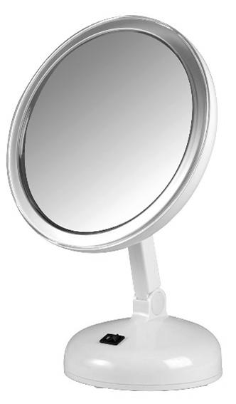 Clicker Question 5: You see an upright, magnified image of your face when you look into magnifying cosmetic mirror. The image is located A.