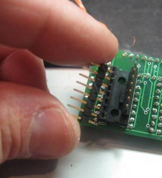 This will be used to hold the header pins which connect this board to the main KK1L Dual Decoder board.