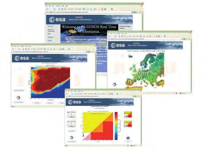 EGNOS The EGNOS real-time website application development, ESA has created a dedicated website (at http://www.esa.