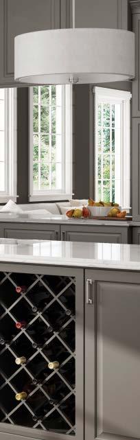 WINDSOR Subtle accents surround a raised center panel for a style that evokes warmth and