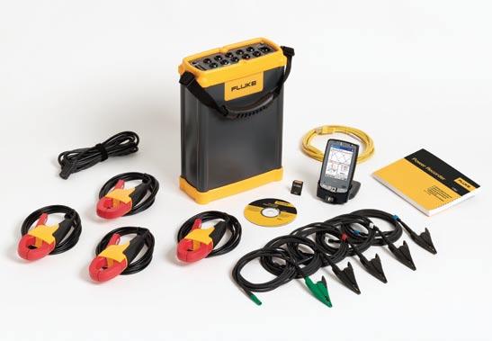 Ordering information Fluke-1750 Three-Phase Power Recorder Includes: 1750 acquisition unit PDA wireless front panel interface and charger power plug adapters 4-400 A current probes (3140) 5 test
