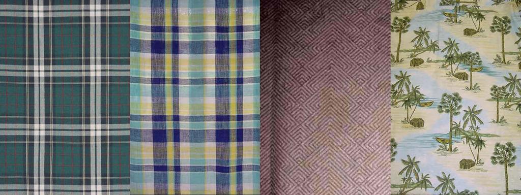 General Terms - Fabric Two Way Plaid One Way Plaid Abstract Design One Way Pattern Pattern repeats from a middle point in same order left and right AND top and bottom.