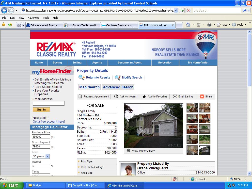 com/ STEP 2: Take a screen capture which includes a picture of the house and the basic information including the MLS ID number and property taxes. (This is like a home social security number.