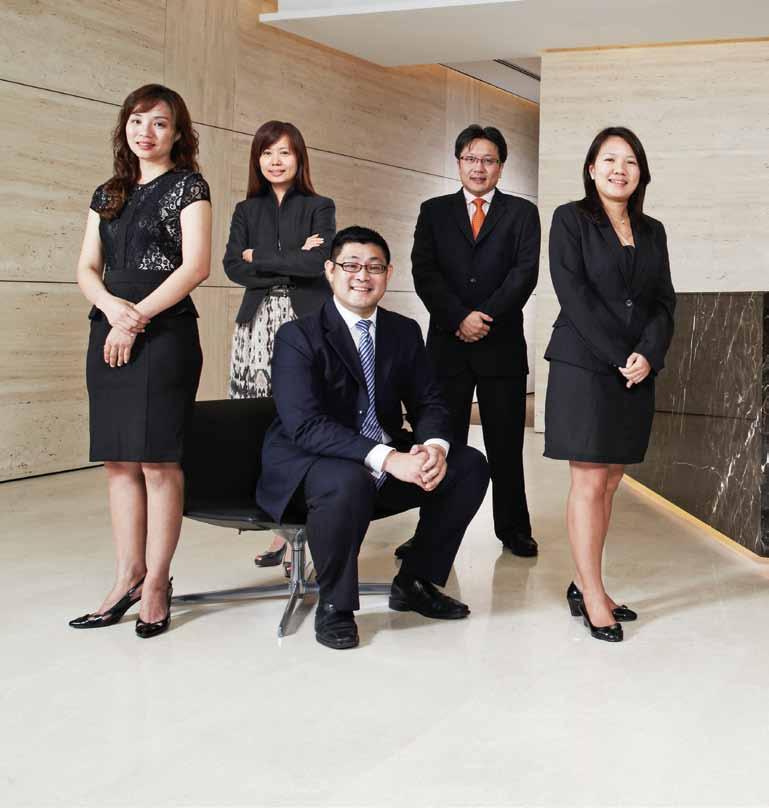 Management Team Standing, from left to right: Seet Li Nah, Senior Manager, Finance Michelle Lam, Manager, Investments & Asset Management Chapman Seah, Co-Head, Asset Management/Investment Carina