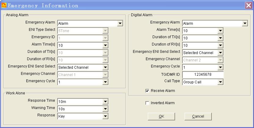 STEP 11 ENCRYPTION CODE You can edit the Encryption code as desired. STEP 12 - ALARM SETTING The radio offers a comprehensive alarm system to protect the user of the radio under several conditions.