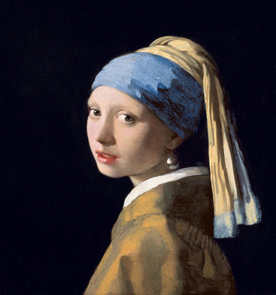somewhere around 1582, and Vermeer's Girl with