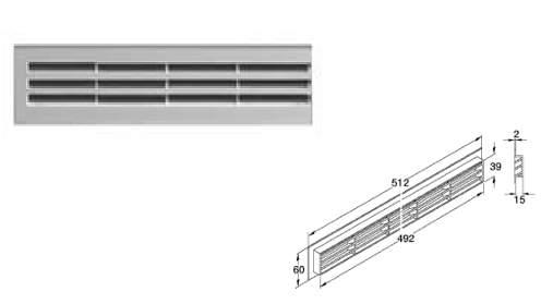 PA14 Air vent, can be fitted to a cabinet where