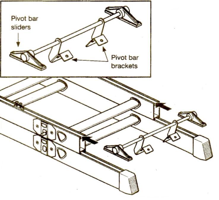 4. Catch bracket fitting A: Measure the thickness of your trapdoor and add 9mm. Draw a line this distance up from the bottom of the hatch opening, parallel with it.