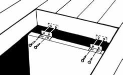 Place weight only on the main ceiling joists. Do not drill above head height. Avoid contact with electrical wiring.