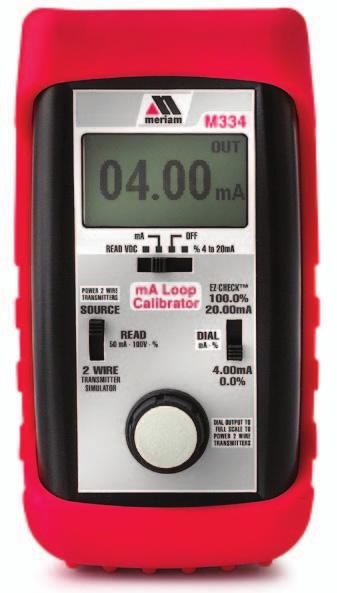 SOURCE MILLIAMPS Calibrate recorders, digital indicators, stroke valves or any instruments that get their input from a 4 to 20 ma loop. Easily set any value quickly to within 0.