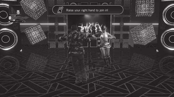 Join a Game Anytime Other players can join in at any time during menus or gameplay simply by entering the Kinect play space and raising their right hand