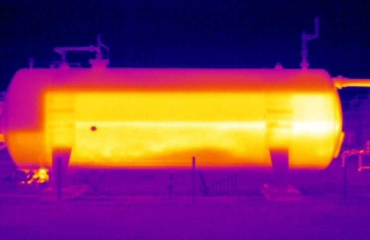 Infrared thermal image of emulsion