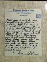without a collaborator. Photo courtesy of the Big House Museum Archives Duane Allman's 1969 new year's resolution and journal entry.
