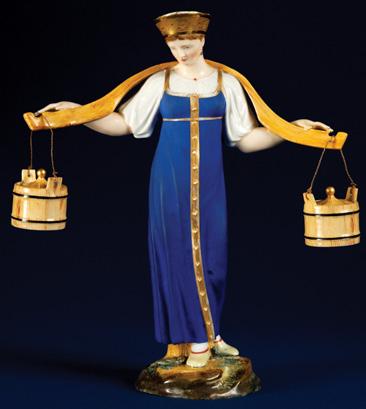 Porcelain figure of Vodonoska, The Water Carrier Porcelain, Imperial Porcelain Factory, Russia, c.