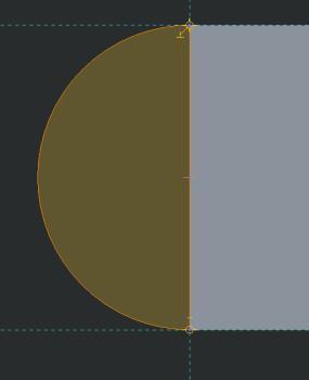 NOTE: This scenario the diameter of the circle does not need to be stated since we used the reference lines as the end points of the circle/arc