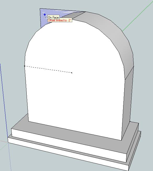 To remove the section, click and drag the surface until it touches the back face.