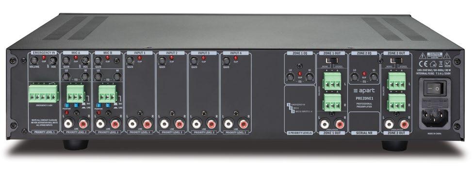 8 Preamplifiers Connections 1 3 5 7 9 2 4 6 8 1. Emergency input: connect your balanced 0 dbv line level emergency input audio signal to the euroblock connector.
