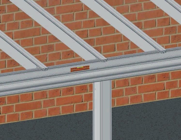 Continue this process until your structure is fully glazed. STEP 24 Fix the gutter cladding onto the top of the gutter and press into position, ensure that the bottom clip is fully home.
