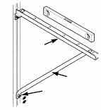 7-Slat - 25 63.5cm Deep Shelf May be fixed to aluminium greenhouse glazing bars or direct to a wall. Exploded View Greenhouse Fixing Using the nut groove in aluminium glazing bars at approx.