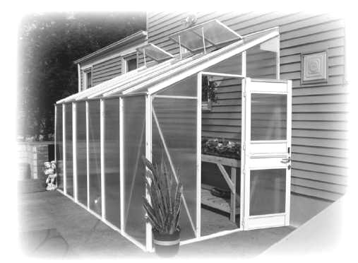 Elite Home-Attached Greenhouse Photo may show a greenhouse of a different length.