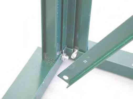 If there is no strut, simply slide a bolt onto the track and seat it into the slot of the base rail.