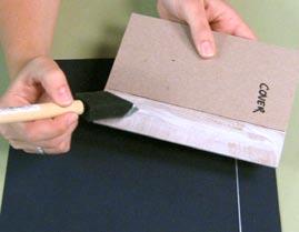 Measure 1 1/2 in from the right edge of the Wrap and draw a pencil guideline.