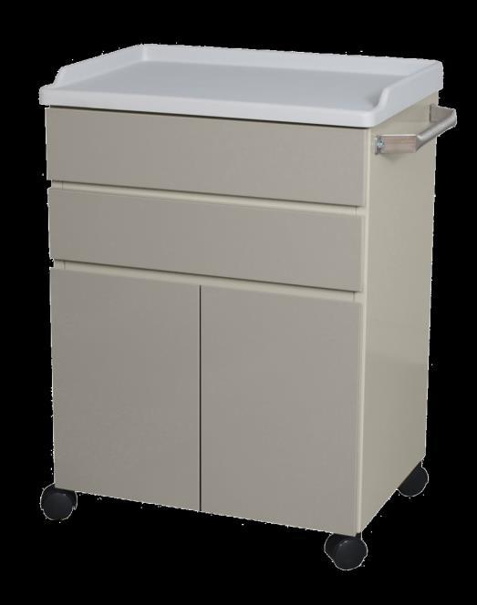 6214 6200 Series Treatment and Supply Cabinets Modular Treatment Cabinet with Two Drawers and Two Doors Stainless steel push handle