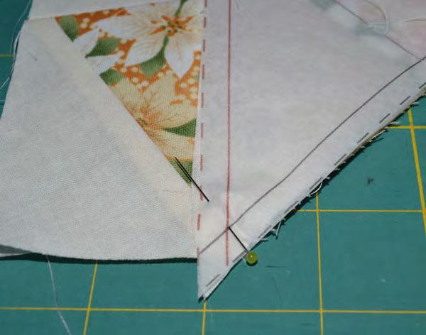 Sew the sections for each block together, aligning raw edges and matching points.