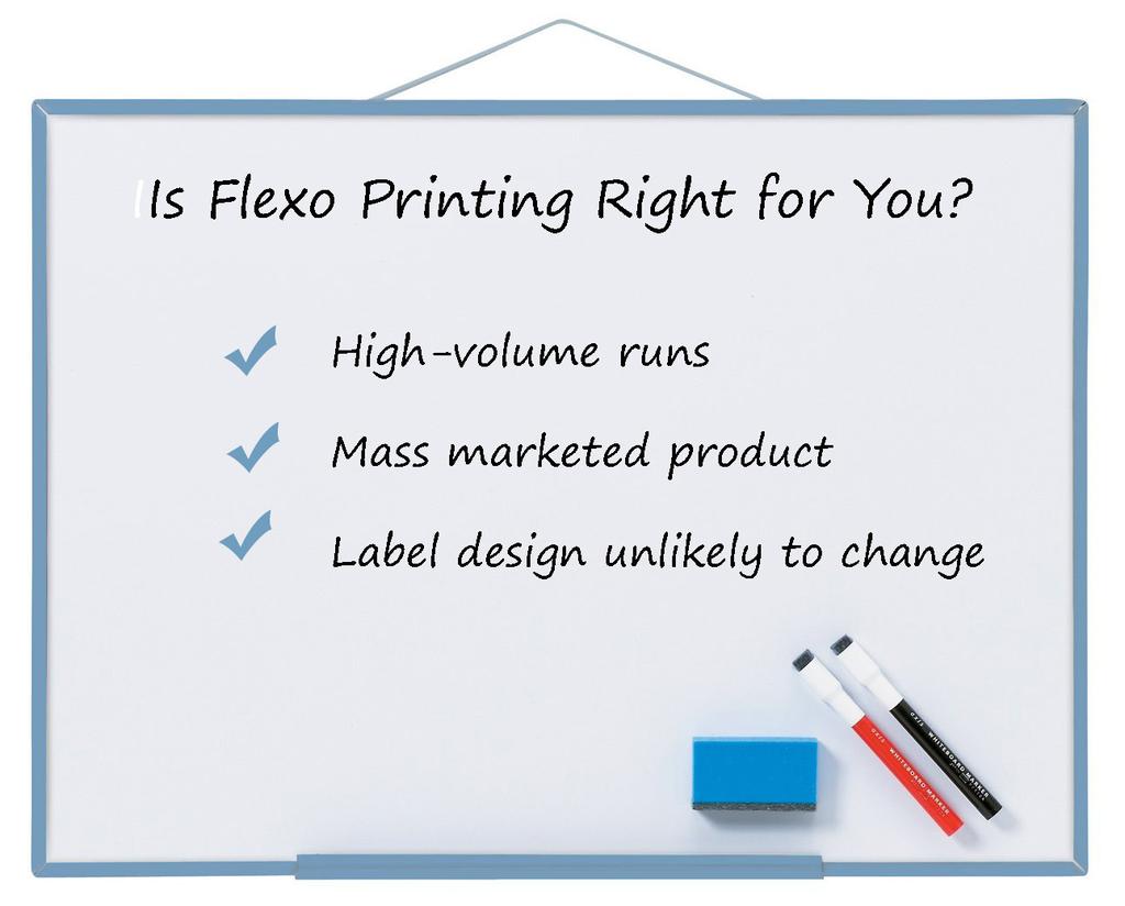 Features of Flexographic Printing Flexographic printing can be done on any substrate.