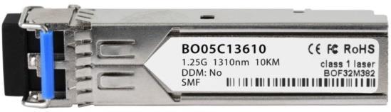 SFP 1.25G 1310nm Single mode Optical Transceiver Description The BlueOptics BO05C13610 SFP transceiver is a high performance, cost effective module supporting a data rate up to 1.