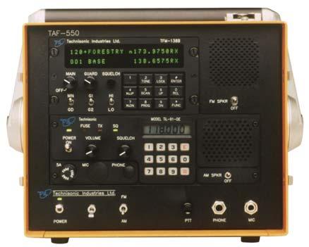 MODEL TAF-550 VHF/FM/AM MODULAR COMMUNICATIONS SYSTEM THE MODEL TAF-550 INCLUDES THE FOLLOWING: Model TFM-138B, FM Transceiver (138-174 MHz) Model 91-DE, AM Transceiver (118-138 MHz) Installation and