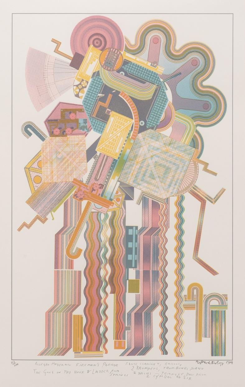 An Alphabet of Shapes Paolozzi was interested in mechanical processes as well as the handmade, from imagery and sculpture that merge animal and machine, to screen prints that use repeated mechanical
