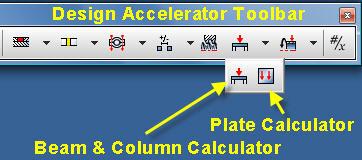 5 Click on the Beam & Column Calculator icon on the Design Accelerator