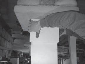) 14) Apply adhesive to mitered ends of base moulding (9¼ tall) and assemble around bottom of column shaft.